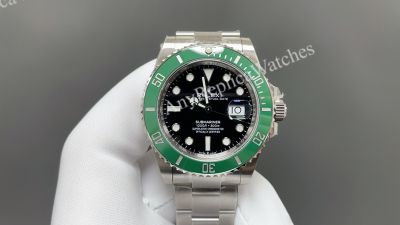 VS Factory Rolex Submariner 41mm Green Ceramic Bezel 3235 Movement Black Watch